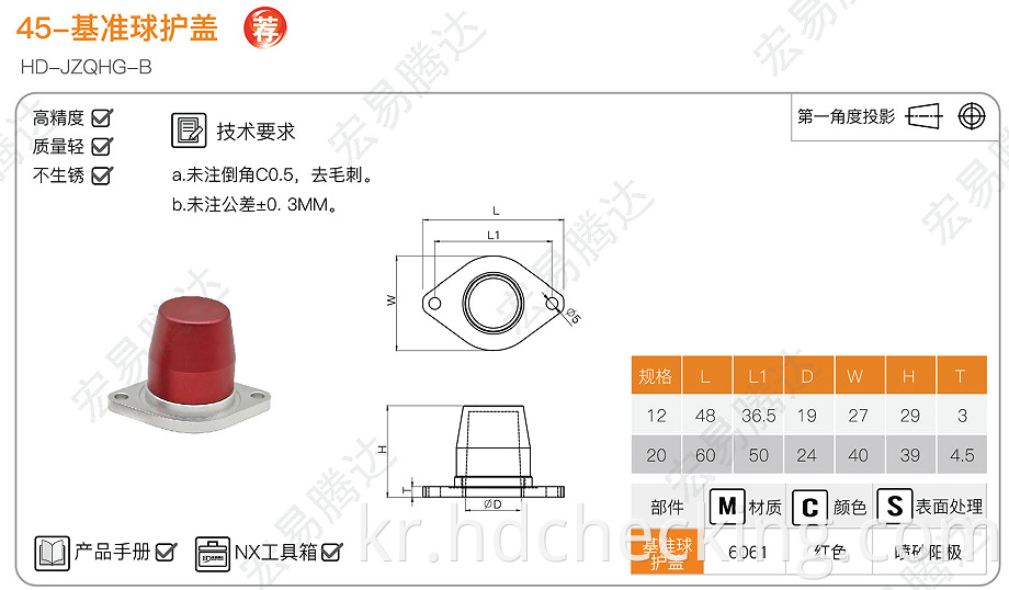 tooling ball protecting cover